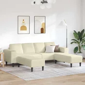 Sofa Krema 250 x 188 x 76 cm Kordura tekstil