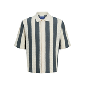 JACK & JONES Srajca JORTYLER petrol/off-bela