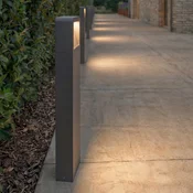 Lucande LED potniška luč Leya, 65 cm, antracitna, kovinska, IP54 - Sodobni - Aluminij