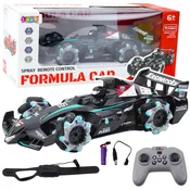 RC dirkalnik LEAN TOYS, črn/modri, učinek dima, LED luči