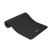 shumee Gimnastična podloga za jogo, pilates, fitnes, 183x61cm, debelina 1,5cm, material NBR, črna, REBEL ACTIVE