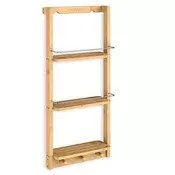 Stenska polica za kopalnico BAMBOO, 28,5x10x70cm, 3 police, rjava Casaria