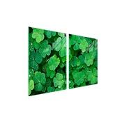 shumee Steklena zaščitna plošča za štedilnik 2x45x52 Leaf
