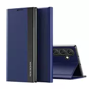 HURTEL Etui z zapiralko in stojalom za Samsung Galaxy S24 FE Sleep Case Pro – modro
