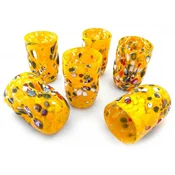 Casa Padrino luxury Murano crystal glass water glass set of 6 yellow A� 8 x H. 12 cm - Made in Italy