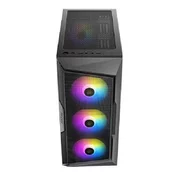 Ohišje EPOCH AX61 Elite, prozor, MIDI, ATX, črno, + 750W Atom V750 napajanje