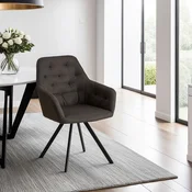 Homestyle4U Jedilni stol, 59x88x57 cm, siva