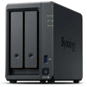 Synology DS725+, Tower, 2-Bays 3.5 SATA HDD/SSD, 2 x M.2 2280 NVMe SSD, CPU AMD Ryzen R1600 dual-core (4-thread), max. boost up to 3.1 GHz, 4 GB DDR4 ECC SODIMM, 1 x 2.5 GbE, 1 x 1GbE, 1 x USB 3.2, 1 x eSATA USB-C, 1.51 kg, 3y