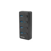 Natec Natec Mantis 2 NHU-1557 hub (4x USB 3.0; črn)
