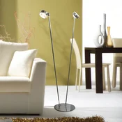 Top Light Talna svetilka PUK, krom, kovina, dvosvetlobna, G9, vklop/izklop - Dnevna soba/jedilnica - Dizajn - krom, prozorno, mat belo
