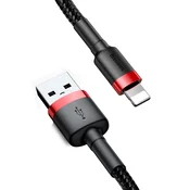 Punjac i podatkovni USB-A na Lightning kabel Baseus Cafule CALKLF-C19 - 480Mbps - 1.5A - 2m - red black