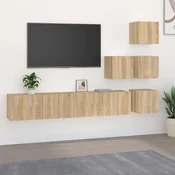 Zidni TV ormaric boja hrasta sonome od konstruiranog drva