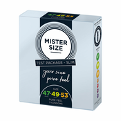 Mister Size – test Package Slim kondomi, 3 kos
