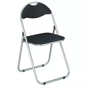 SKLOPIVA STOLICA crna, boja aluminijuma metal, plastika