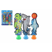 Teddies Komplet za potapljanje iz plastike 2 vrsti na kartici 19x25,5cm