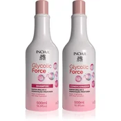 INOAR Glycolic Force Duo set za sijaj in mehkobo las 2 kos