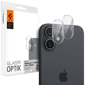 Spigen Glass tR Optik 2 Pack, crystal clear - iPhone 16/16 Plus (AGL07923)