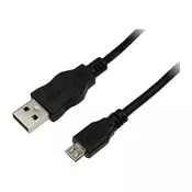 LOGILINK USB Micro USB transformator crna 60cm CU0057