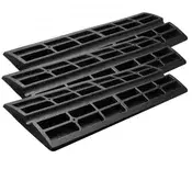 VEVOR Robni nakloni 3-delni komplet 122x405x65 cm črna guma