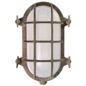 Moretti Luce Ovalna ladijska armatura Hook, starinsko medenina, opal - Pomorski - sateniran - Kovina