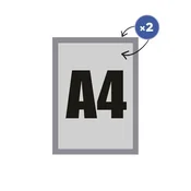 Magnetni okvir za obrnjeno platno A4 - srebrn