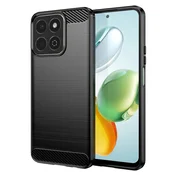 TPU gel ovitek Brushed Carbon za Honor 200 Smart - črn