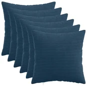 vidaXL Prevleka za blazino 6 pcs HEERLEN Temno modra 40 x 40 cm