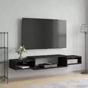 TV ormar za montažu na zid Zidna montaža Crni hrast