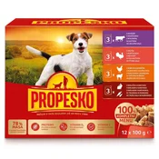 Propesko Dog govedina/puran/piščanec-jagnjetina/kunec-korenje v omaki 12 x 100 g