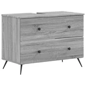 vidaXL Kopalniška omara za umivalnik BREDA Siva Sonoma 82 x 41 x 59 cm