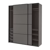 PAX / MEHAMN Garderober, tamnosiva/dvostrano tamnosiva, 200x66x236 cm
