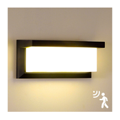 Brilagi-LED Spoljna zidna LED lampa sa senzorom BRICKY LED/12W/230V crna IP54