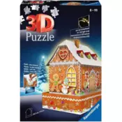 Ravensburger - Puzzle Gingerbread house 3D LED kosov