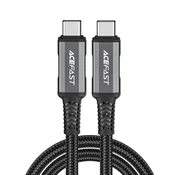 AceFast USB-C USB4 PD3.1 5A kabel za podatke in video 4K 1m - sivo-črn