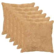 vidaXL Prevleka za blazino 6 kos HEERLEN Taupe 80 x 80 cm