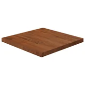 Cetvrtasta stolna ploca smeda 40x40x2,5 cm tretirana hrastovina