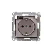 Simon 54 Premium Schuko vtičnica za IP44 različico z zaščitnimi roletami (modul) 16A, 250V bela DGSZ1BZ.01/11A