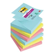 Samolepilni Z-listki Post-it Super Sticky COSMIC, velikost 76x76 mm, 6 listkov po 90 listov