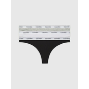 Calvin Klein Jeans  THONG 3PK  Črna