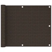 Balkonski zastor smedi 75 x 300 cm HDPE