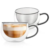 shumee 2x dvostenski termo kozarec za kavo, čaj, latte in druge pijače 300 ml