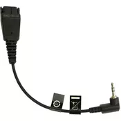 Jabra QD Cord to 2,5mm pin plug, angulate, 15cm, e.g. for Panasonic GB500, PLX CA40 (8800-00-46)