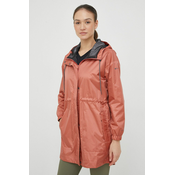 Kišna jakna Columbia za žene, boja: narancasta, za prijelazno razdoblje