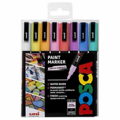 POSCA komplet akrilnih markerjev - pastelne barve (0.9-1.3mm), 8 kosov