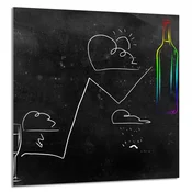 shumee STEKLENA PLOŠČA ZA KUHINJO 60x65 Črna