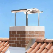 vidaXL Dimniška kapica srebrna 59.5 x 50 x 36.5 cm Nerjaveče jeklo