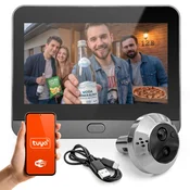 shumee Elektronski kukal za vrata Full HD WiFi kamera Tuya PIR zaznavanje gibanja