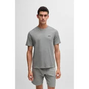 BOSS za moške. 50535891 Pižama z valovnicami sive barve (XL), Domača oblačila, Siva, Bombaž, Kratek rokav