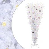 Vidaxl Umestno božično drevo med 150 LED Bela 120 cm PVC in jeklo