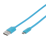 VIVANCO Vivanco USB kabel USB 2.0 USB-A vtič\, USB-mikro-B vtič 1.00 m modra okrogel 35817, (20417074)